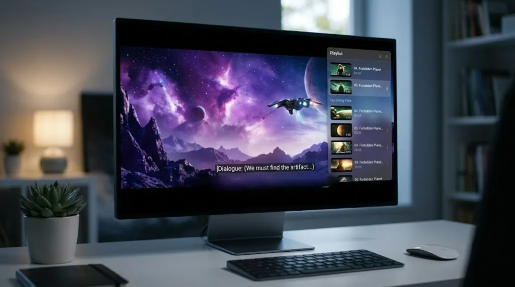 KMPlayer playing a high-resolution video on a Windows desktop